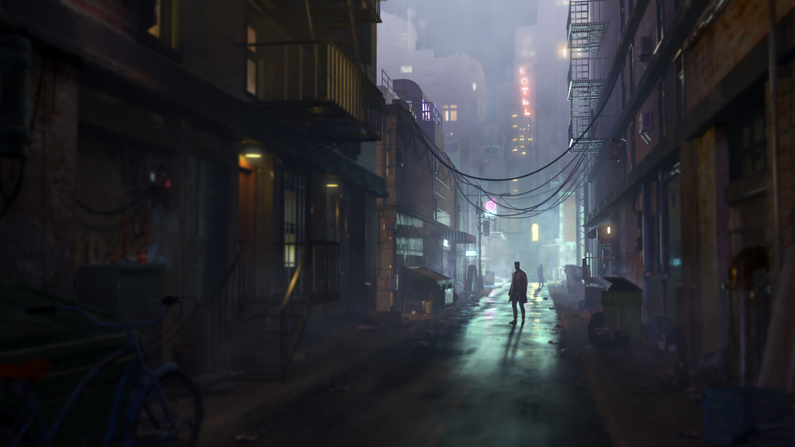 Escenario digital de una calle urbana, proyecto mostrado en el catálogo de maestrías