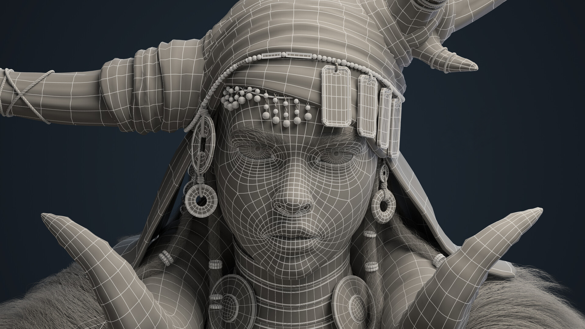 Topología y malla de un personaje 3D. © Germán Gracián.